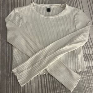 SHEIN White Ribbed Crop Top